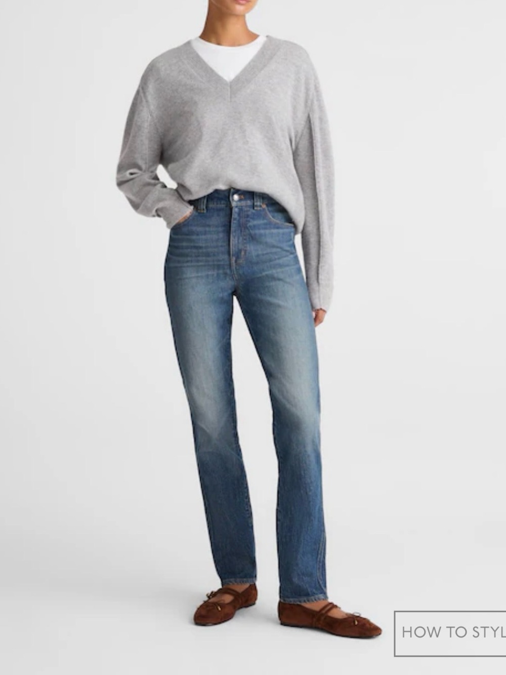 Madewell High-Rise Straight-Leg Jeans in Medium Blue Wash